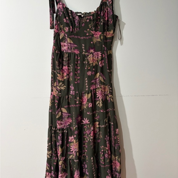 Francesca's Collections Dresses & Skirts - Francesca's Collections Floral Maxi Dress - Black and Purple